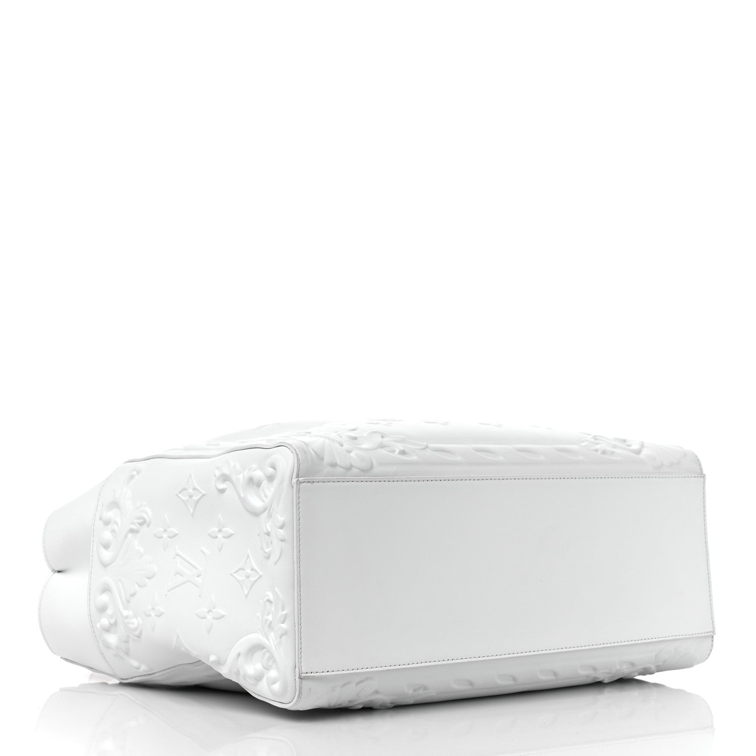 Louis Vuitton Calfskin LV Ornament Sac Plat 24H Optic White 4 of 14
