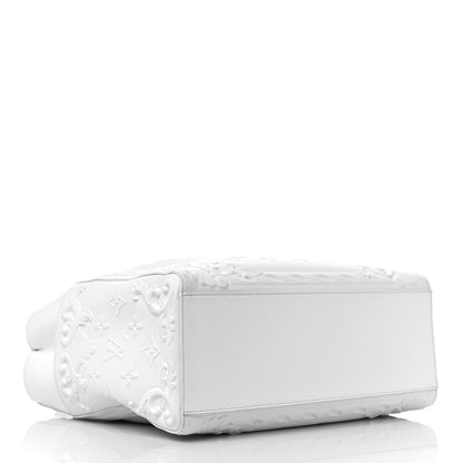 Louis Vuitton Calfskin LV Ornament Sac Plat 24H Optic White 4 of 14