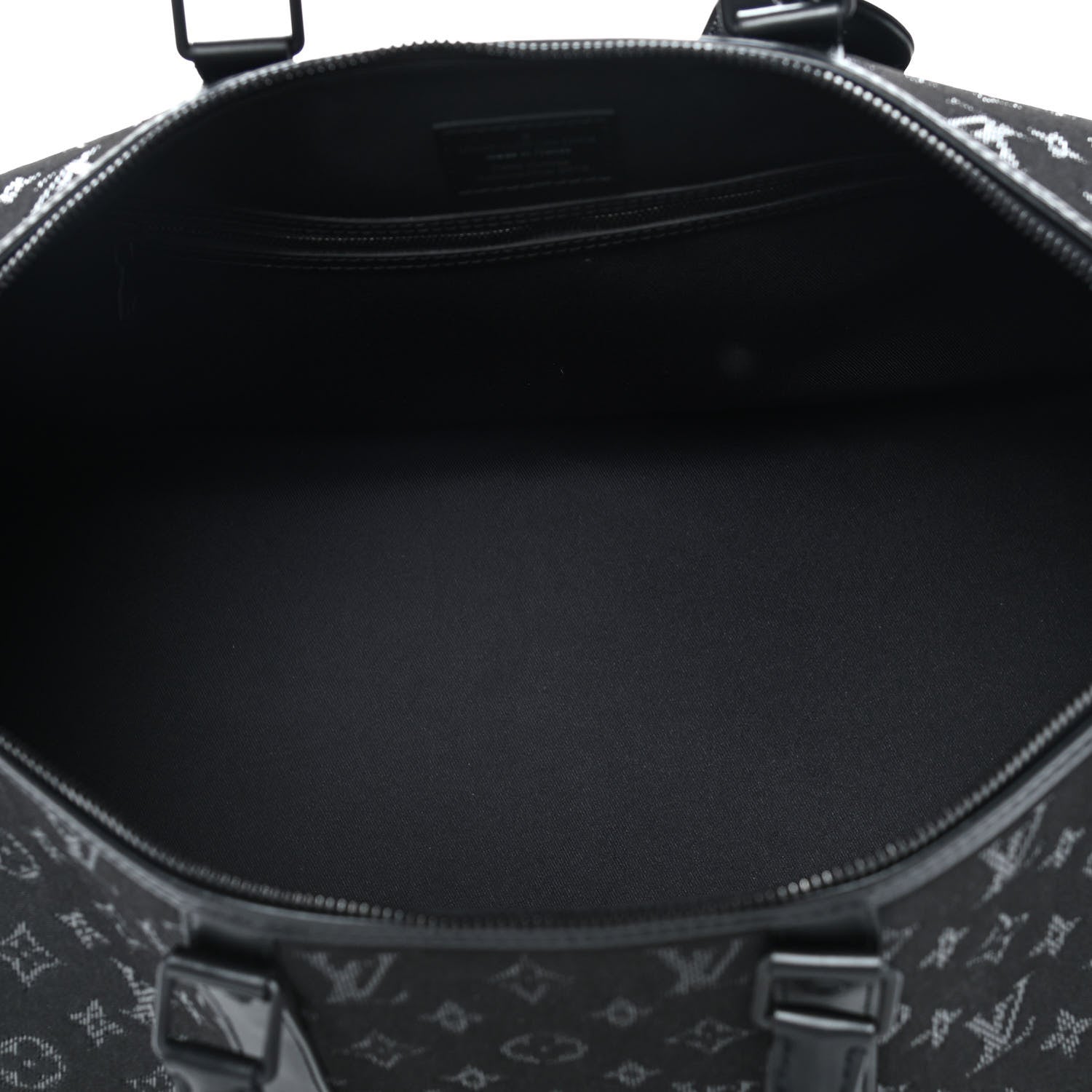 Louis Vuitton Jacquard Monogram Light Up Keepall Bandouliere 50 Black 10 of 28