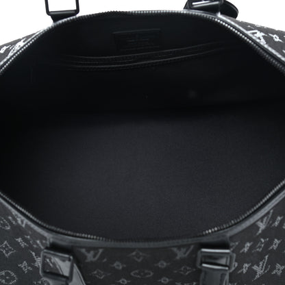 Louis Vuitton Jacquard Monogram Light Up Keepall Bandouliere 50 Black 10 of 28