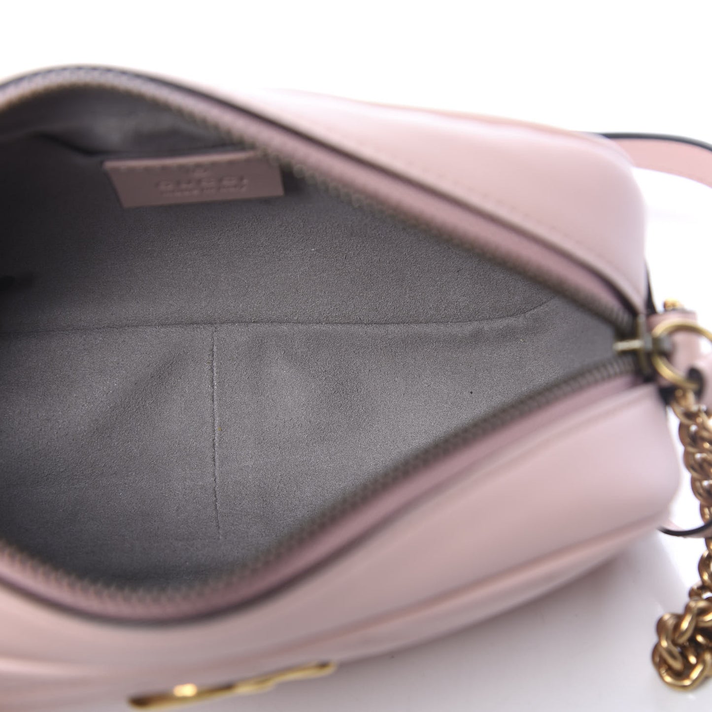 Calfskin Matelasse Mini GG Marmont Chain Shoulder Bag Perfect Pink