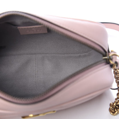 Gucci Calfskin Matelasse Mini GG Marmont Chain Shoulder Bag Perfect Pink 5 of 12