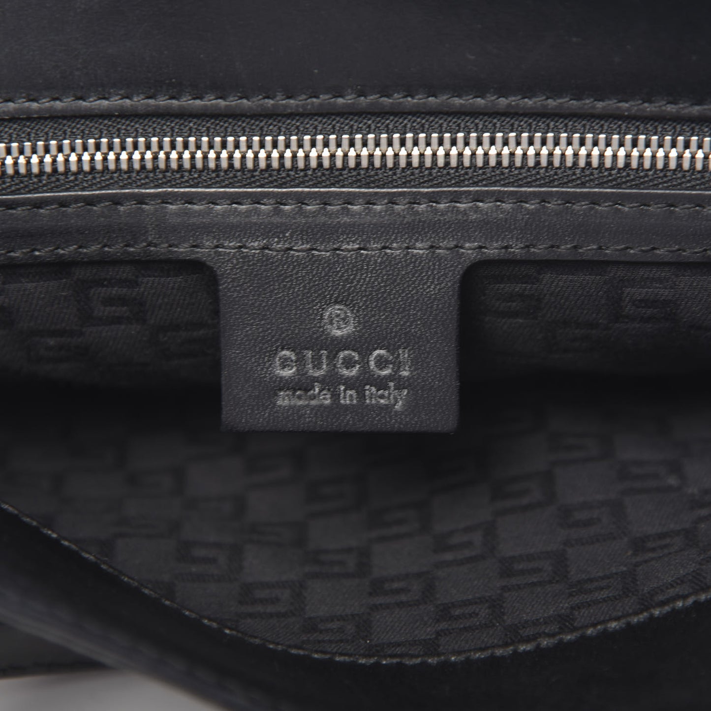 Calfskin Perforated GG Reins Hobo Black
