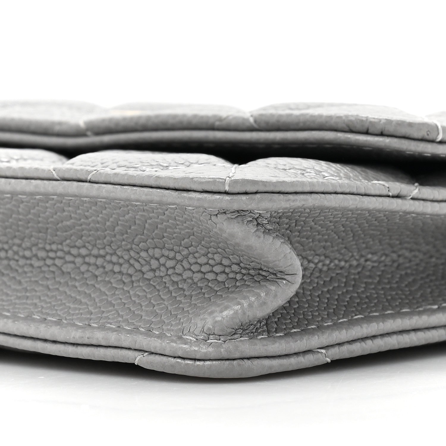 Chanel Caviar Quilted Miss Coco Clutch With Chain Grey 8 of 9