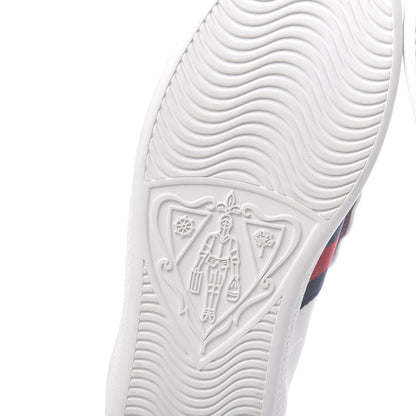 Gucci Calfskin Ayers Crystal Panther Embroidered Womens Ace Sneakers 38 White 6 of 11