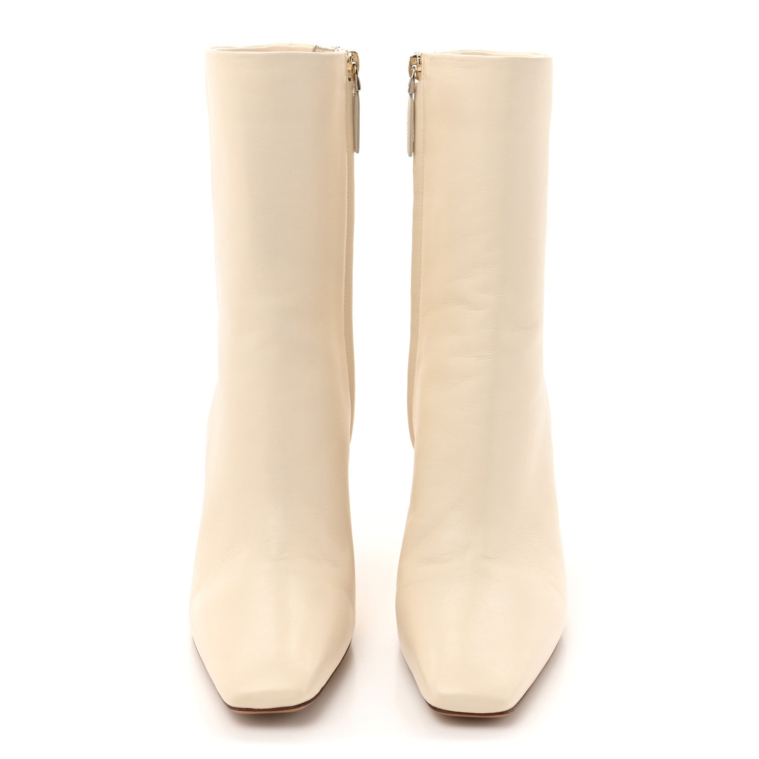 Valentino Garavani Calfskin Rockstud 90mm Ankle Boots 39 Light Ivory 2 of 10