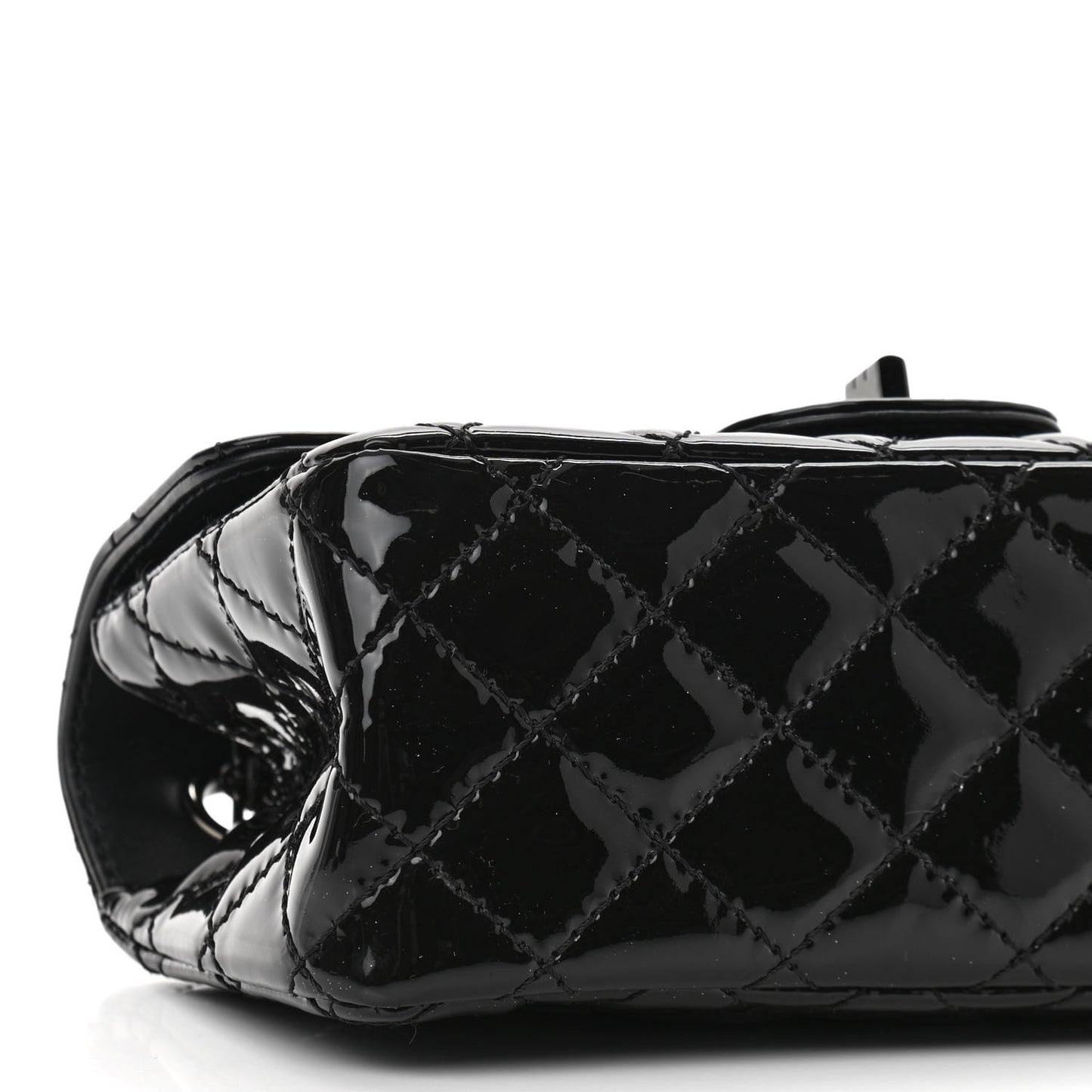 Patent Calfskin Quilted 2.55 Reissue Mini Flap So Black