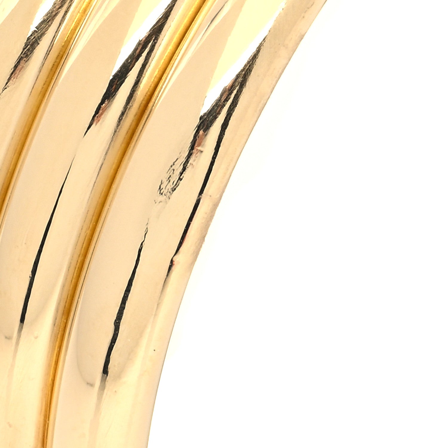 Tiffany 18K Yellow Tubular 3-Row Cuff Bracelet 4 of 5