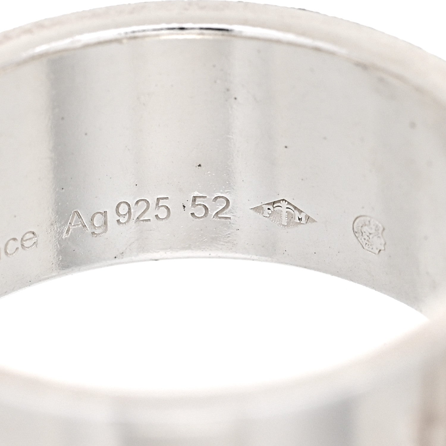 Hermes Sterling Silver Alpha Kelly Double Ring 52 6 7 of 8