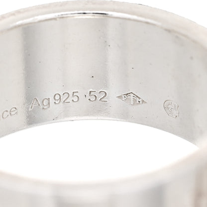 Hermes Sterling Silver Alpha Kelly Double Ring 52 6 7 of 8