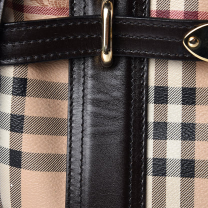Burberry Haymarket Check Minford Portrait Tote Chocolate 20 of 28
