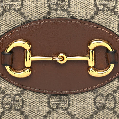 Gucci GG Supreme Monogram Azalea Calfskin Horsebit 1955 Zip Around Wallet Beige Ebony Brown Sugar 8 of 12
