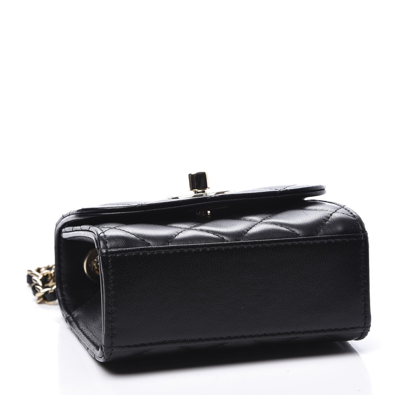 Chanel Lambskin Quilted Mini Trendy CC Chain Wallet Black 3 of 10