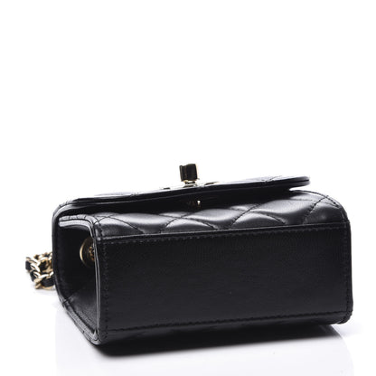 Chanel Lambskin Quilted Mini Trendy CC Chain Wallet Black 3 of 10