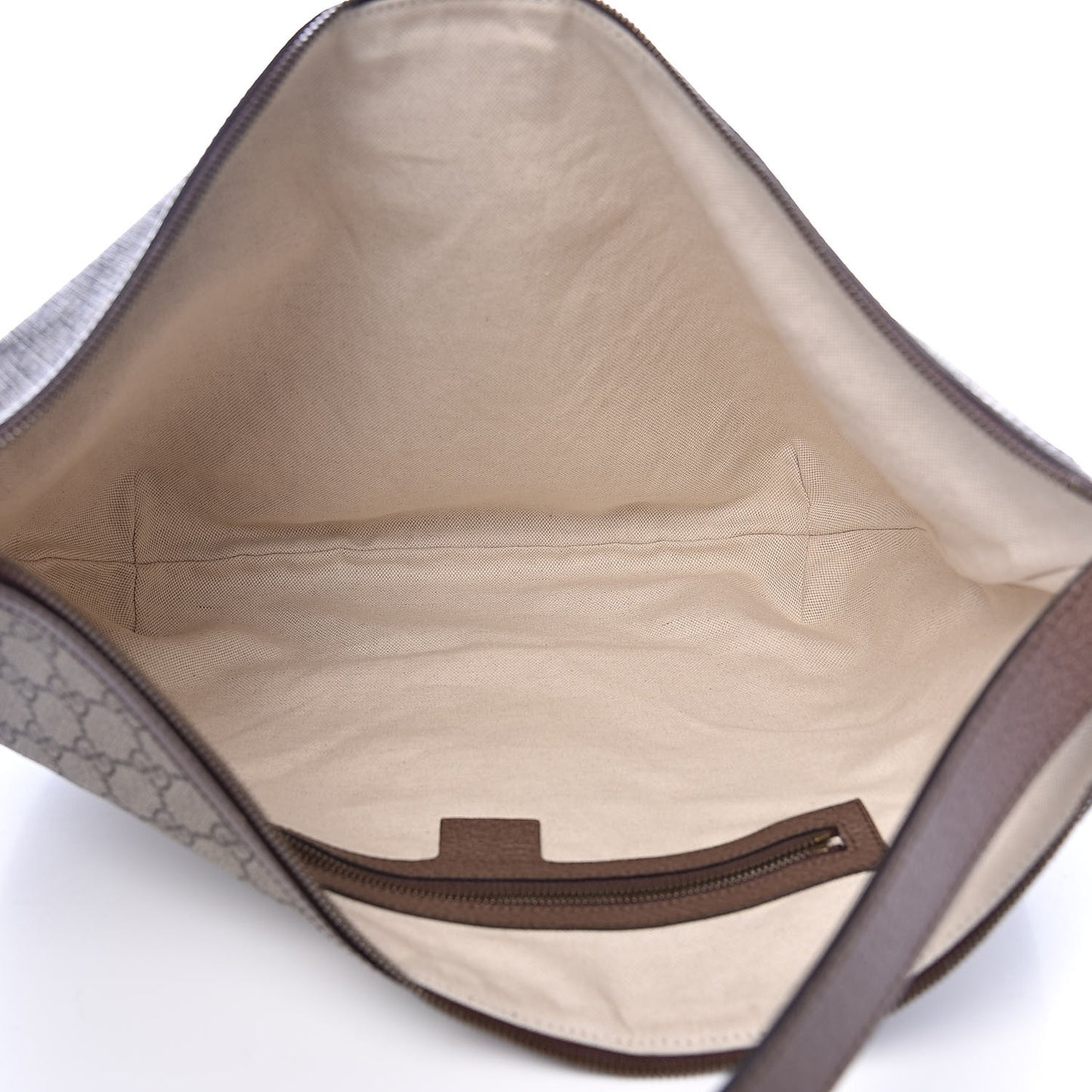 GG Supreme Monogram Web Ophidia Half Moon Hobo Brown