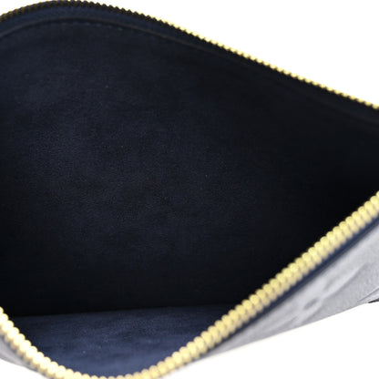 Louis Vuitton Empreinte Monogram Giant Neverfull MM Pochette Navy 5 of 6