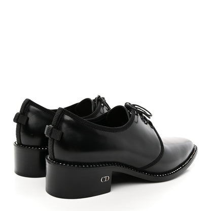 Christian Dior Glazed Calfskin Tomboy Lace Up 38 Black 4 of 15