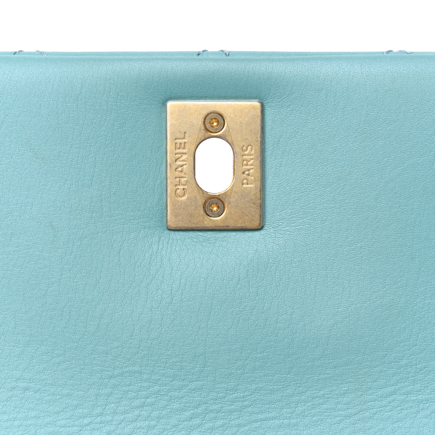 Chanel Calfskin Quilted Top Handle Flap Light Blue 7 of 13