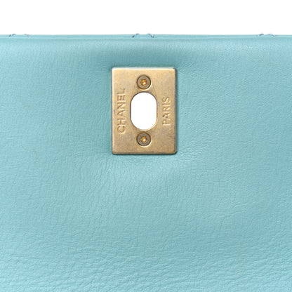 Chanel Calfskin Quilted Top Handle Flap Light Blue 7 of 13