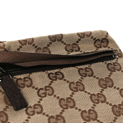 Gucci GG Monogram Web Double Pocket Belt Bag Dark Brown 8 of 8