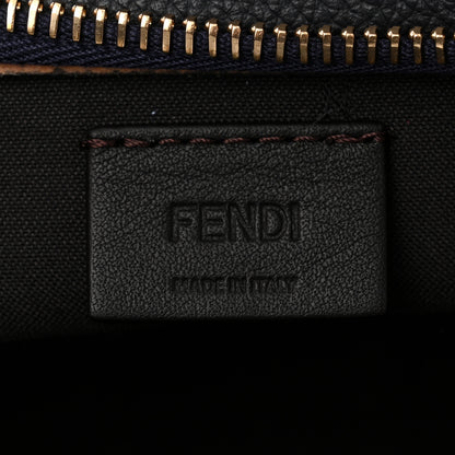 Fendi Fabric Calfskin FF Mini Roll Tote Navy 6 of 11