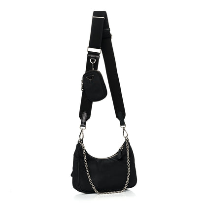 Prada Nylon Re-Edition 2005 Shoulder Bag Black 3 of 9