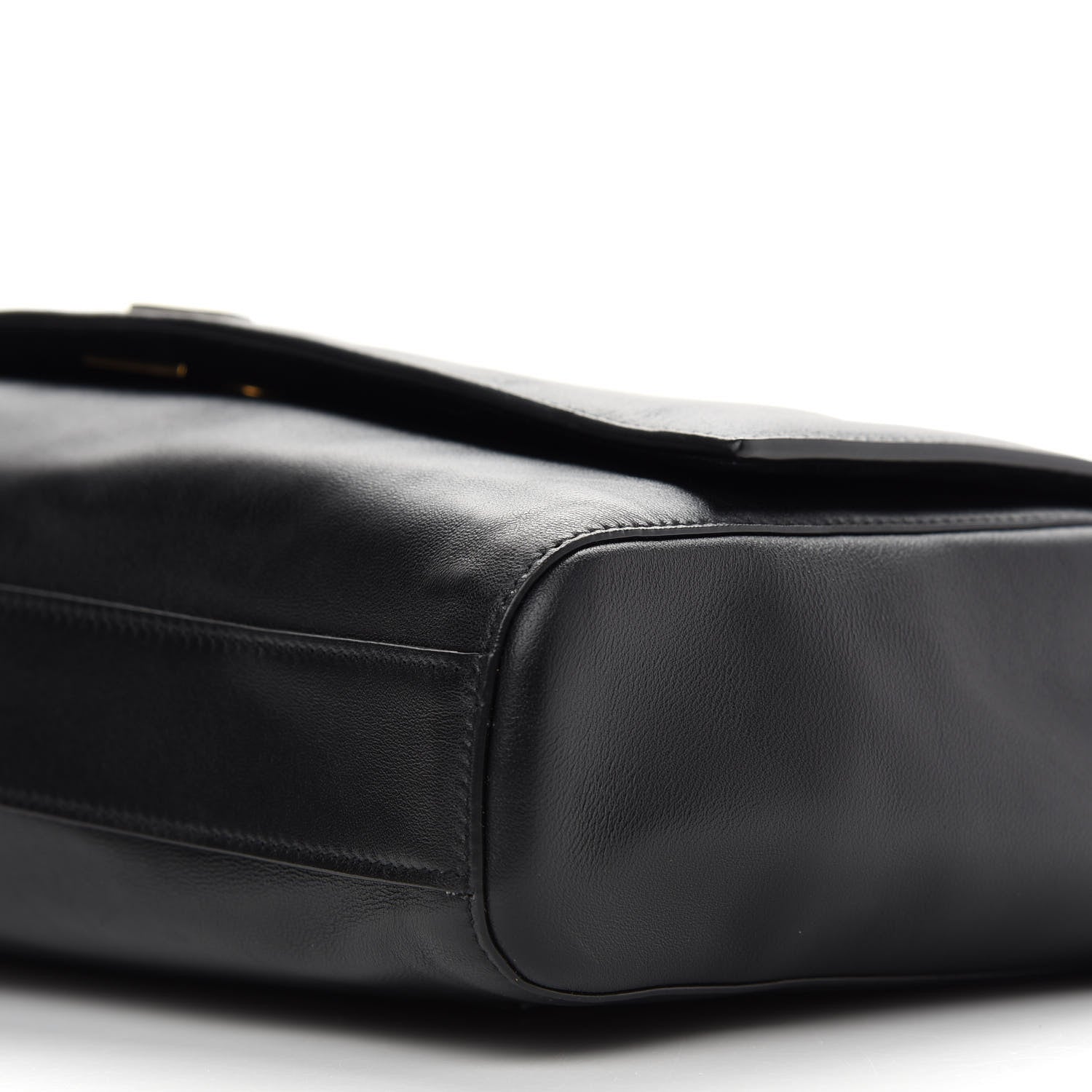 Saint Laurent Smooth Calfskin Suede Medium Reversible Monogram Kate Satchel Black 14 of 16