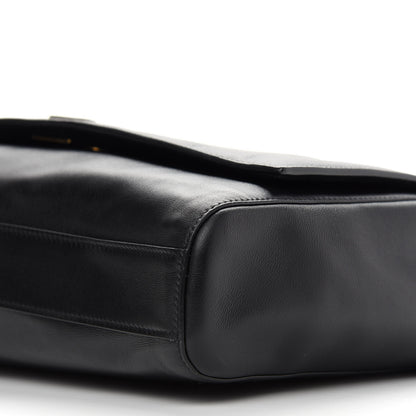 Saint Laurent Smooth Calfskin Suede Medium Reversible Monogram Kate Satchel Black 14 of 16