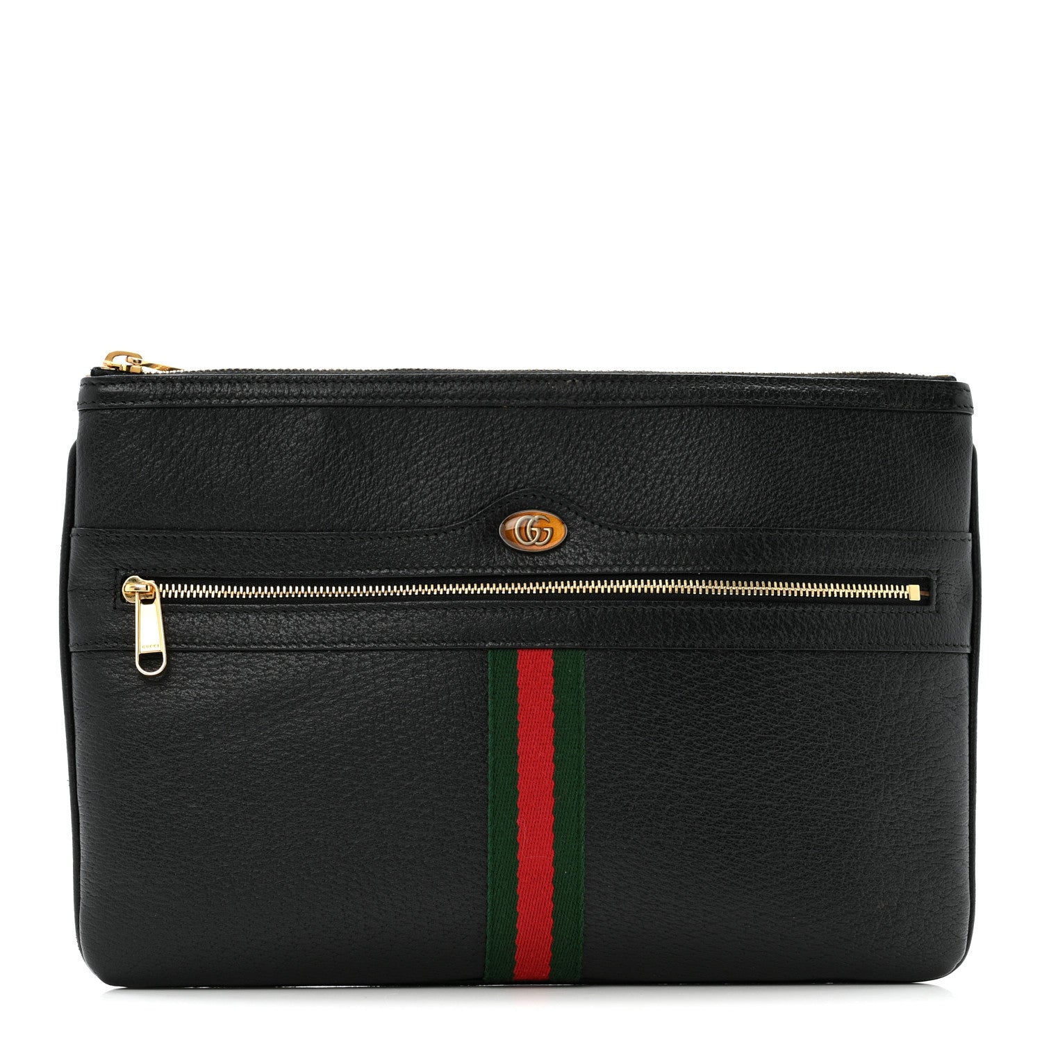 Gucci Calfskin Large Ophidia Pouch Clutch Black 1 of 10
