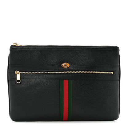 Gucci Calfskin Large Ophidia Pouch Clutch Black 1 of 10