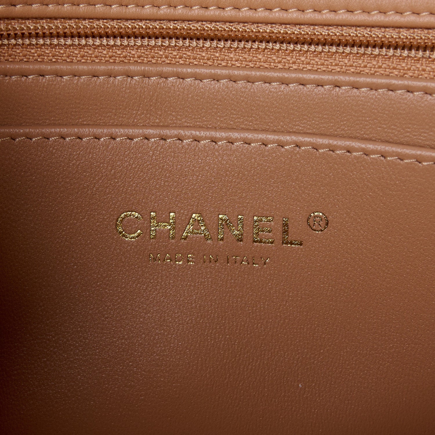 Chanel Lambskin Quilted Mini Rectangular Flap Dark Beige 7 of 13