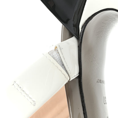 Bottega Veneta Patent Bette Pumps 37 Grey Black White 7 of 7