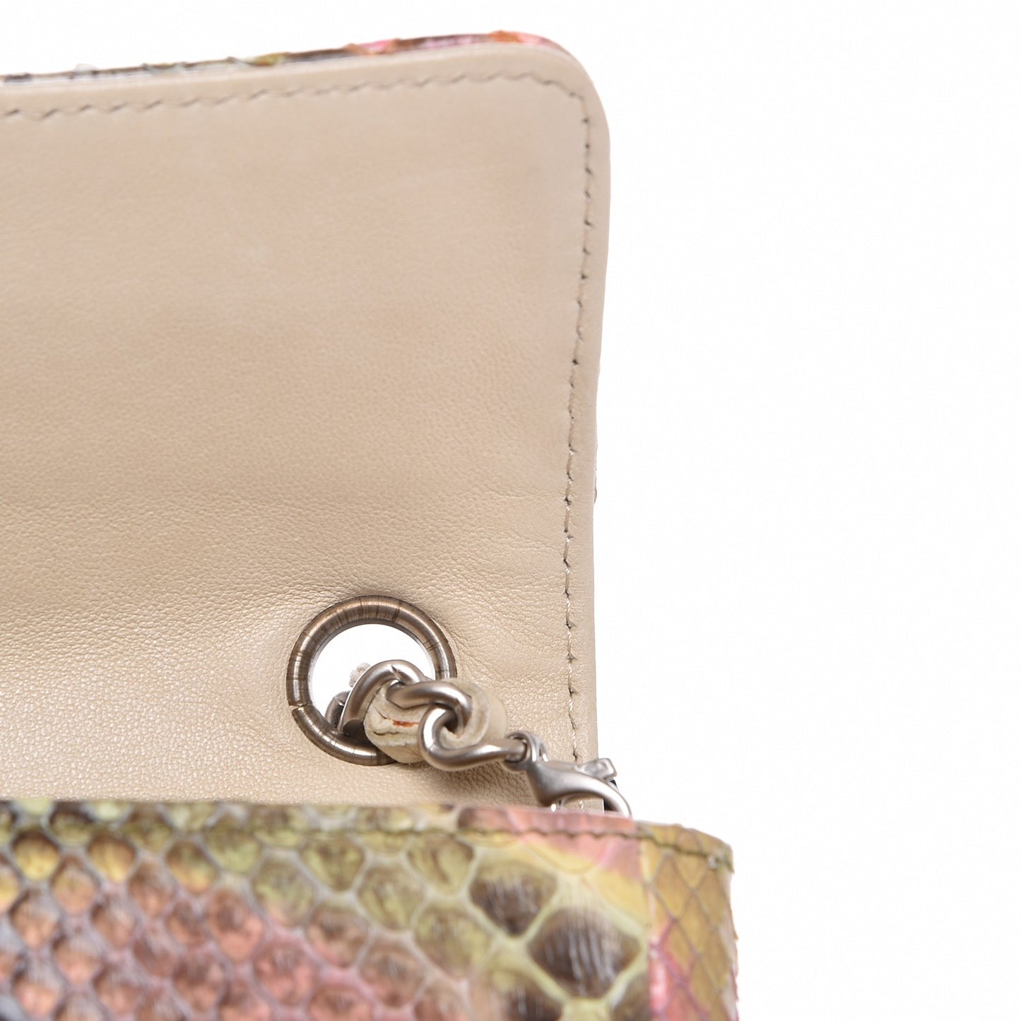 Python Extra Mini Rectangular Flap Pink