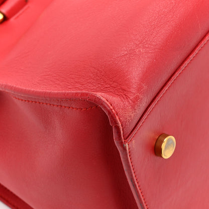 Saint Laurent Calfskin Small Monogram Cabas Lipstick Red 22 of 25