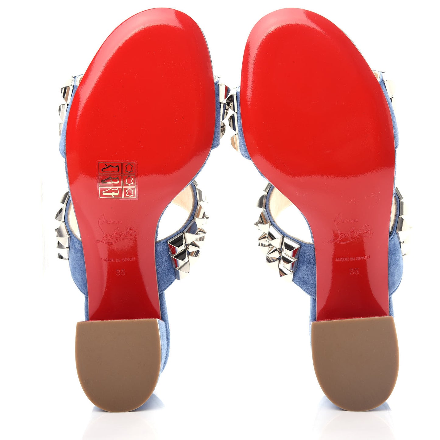 Suede Studded Tina Goes Mad 55 Slide Sandals 35 Version Jeans