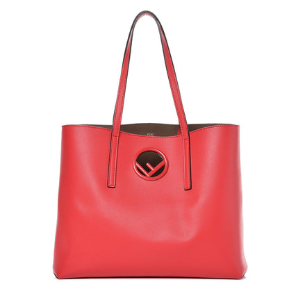 Fendi Vitello Vienna Enamel F is Fendi Shopping Tote Fiamma Taupe 1 of 11