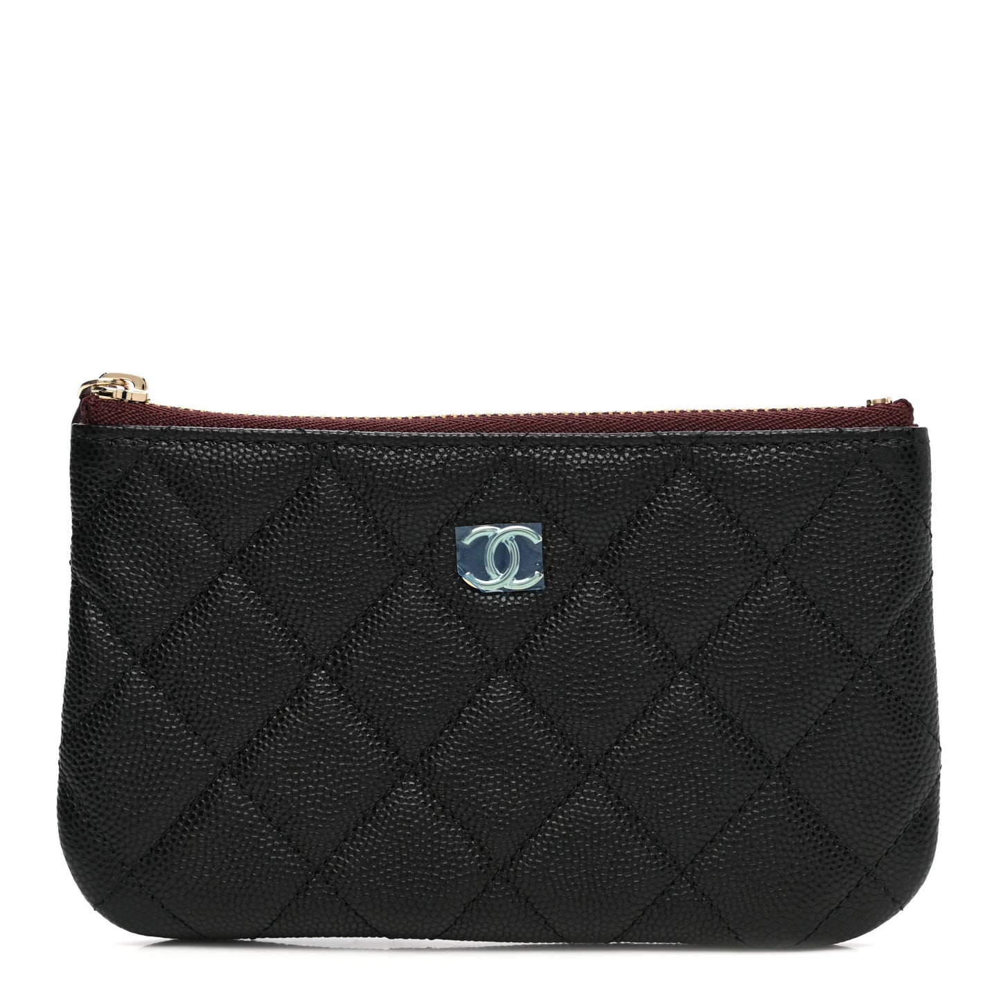 Caviar Quilted Small Pouch Black