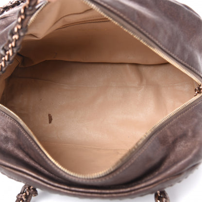 Chanel Goatskin Medium Luxe Ligne Bowler Brown 5 of 15