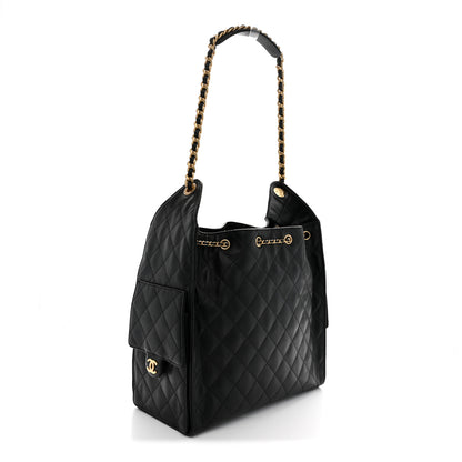 Chanel Caviar Quilted Medium Chanel 25 Handbag Black 4 of 12
