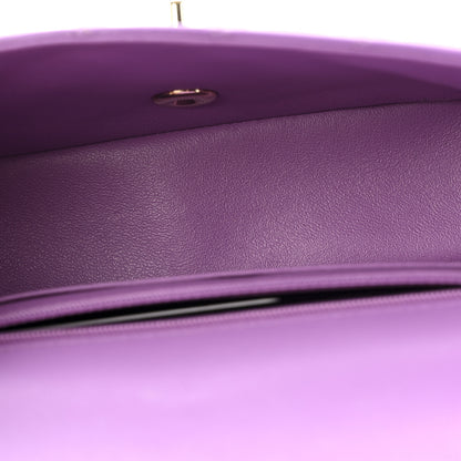 Chanel Patent Quilted Mini Rectangular Flap Purple 5 of 11
