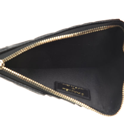 Chanel Caviar Camellia Embossed Classic Flat Wallet Pouch Black 5 of 8