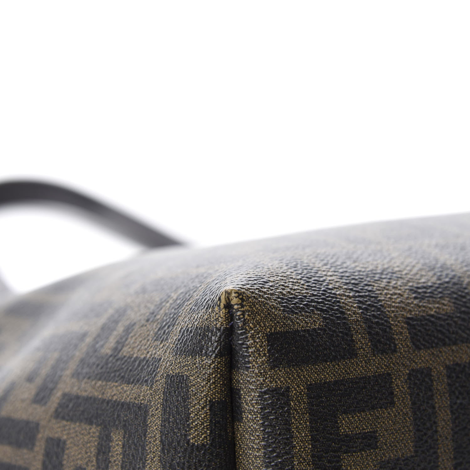Fendi Zucca Spalmati Small Roll Tote Tobacco Blue 8 of 13