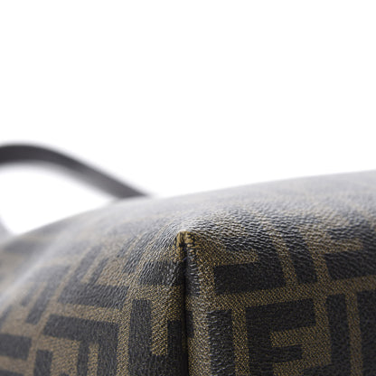 Fendi Zucca Spalmati Small Roll Tote Tobacco Blue 8 of 13