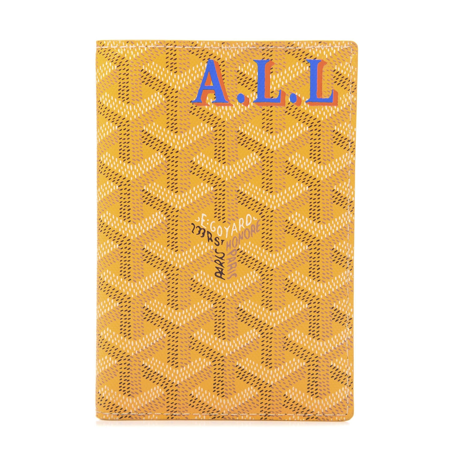 Goyardine Passport Wallet Yellow