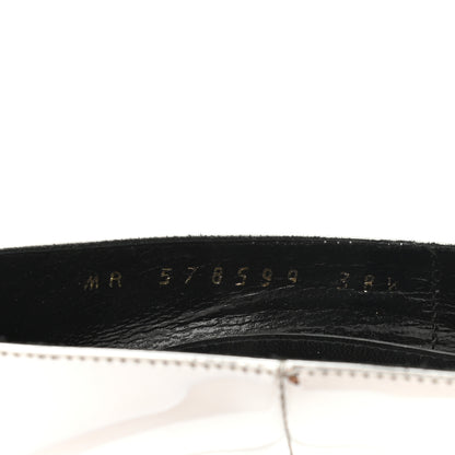 Saint Laurent Calfskin Kiki 100 Pumps 38.5 Silver 7 of 9