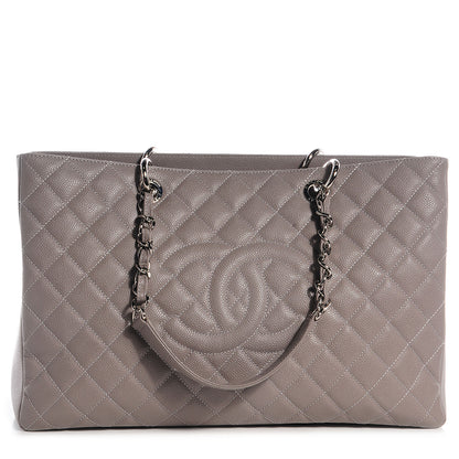 Chanel Caviar XL Grand Shopping Tote GST Light Grey 1 of 7