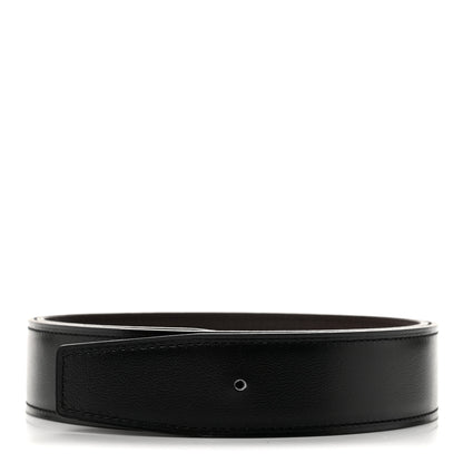 Hermes Box Togo 32mm Belt Strap 80 32 Black Chocolate 1 of 7