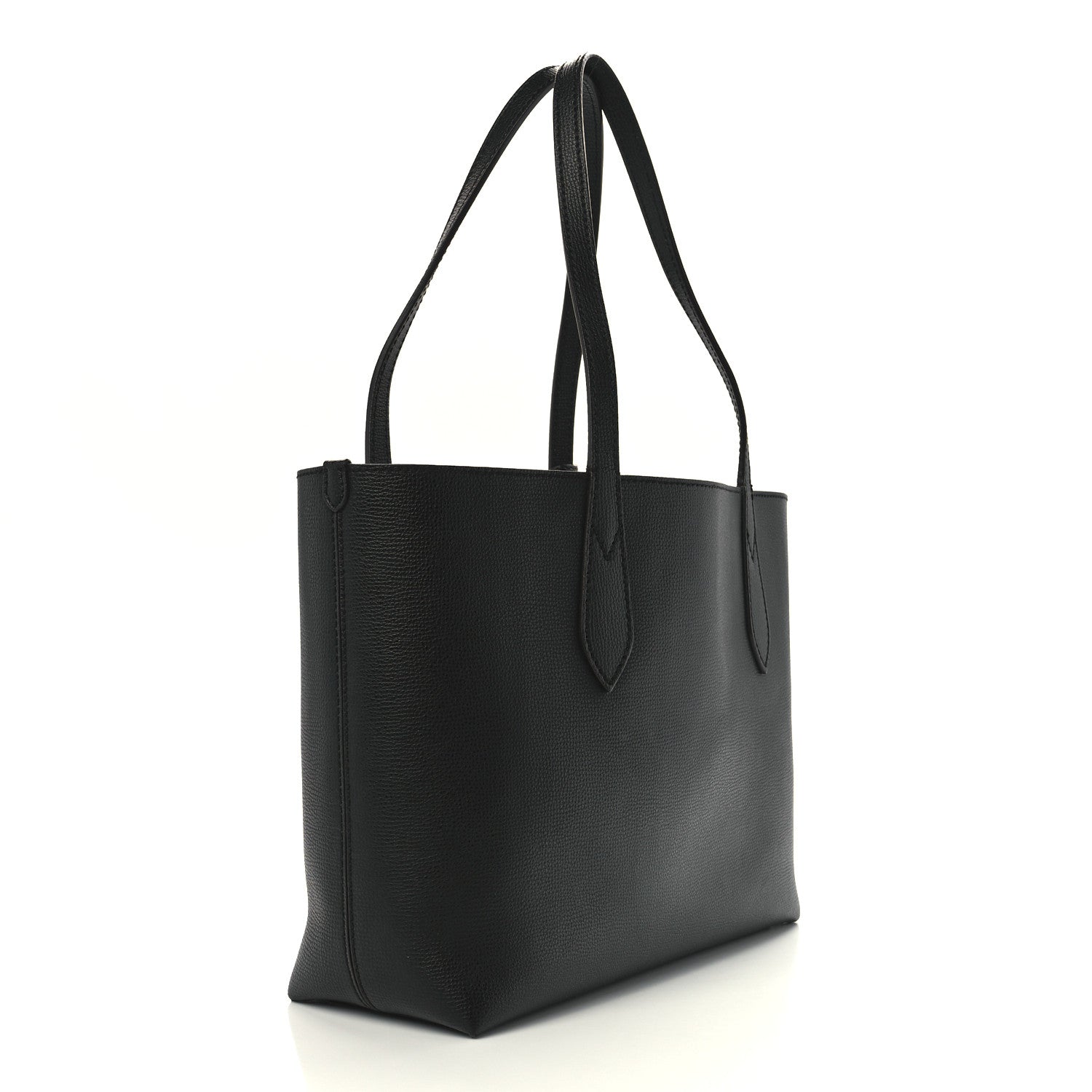 Burberry Grainy Calfskin Haymarket Check Medium Reversible Tote Black 4 of 20