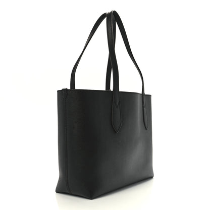 Burberry Grainy Calfskin Haymarket Check Medium Reversible Tote Black 4 of 20