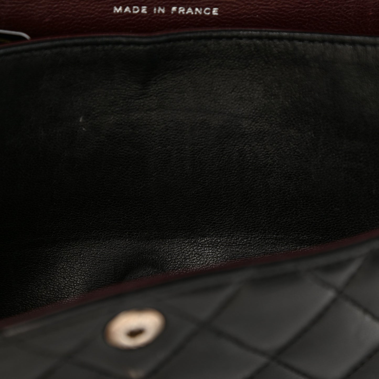 Lambskin Quilted Small Double Flap Black